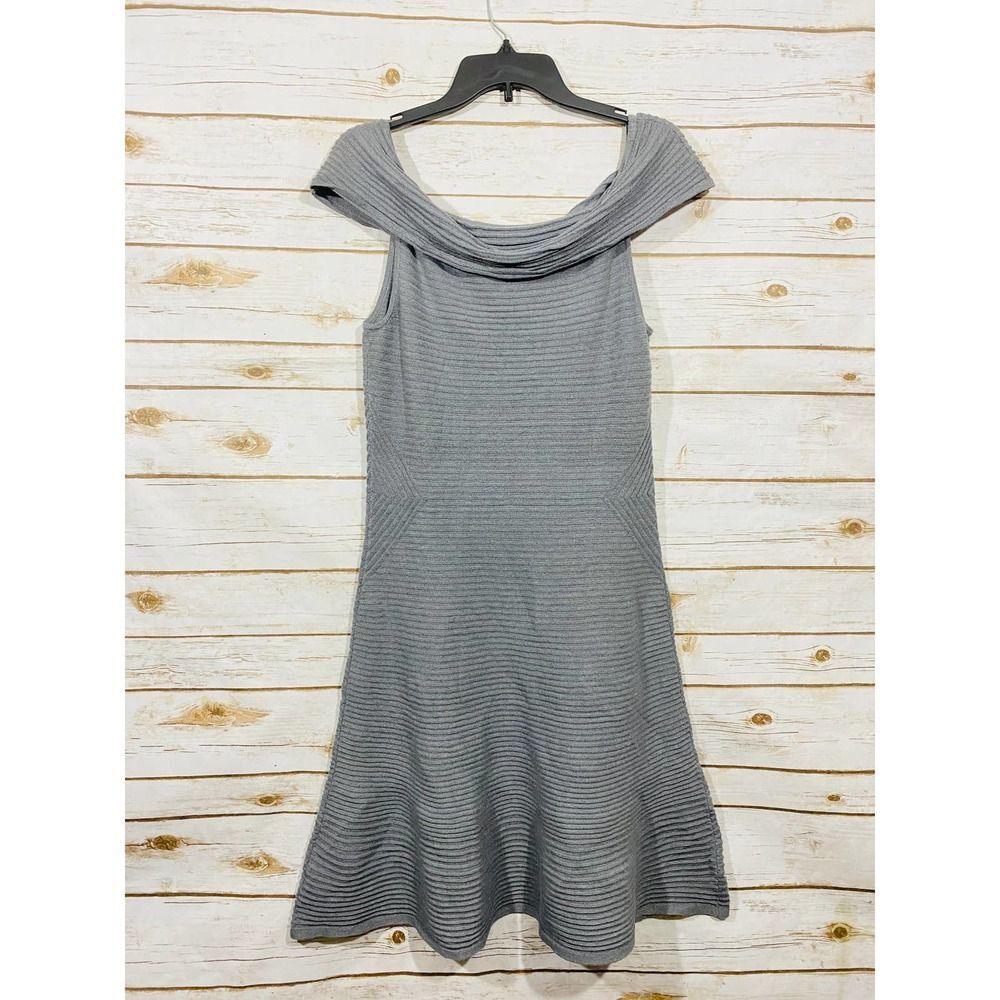 A Pea In The Pod Off The Shoulder Women's Dress Gray Size L